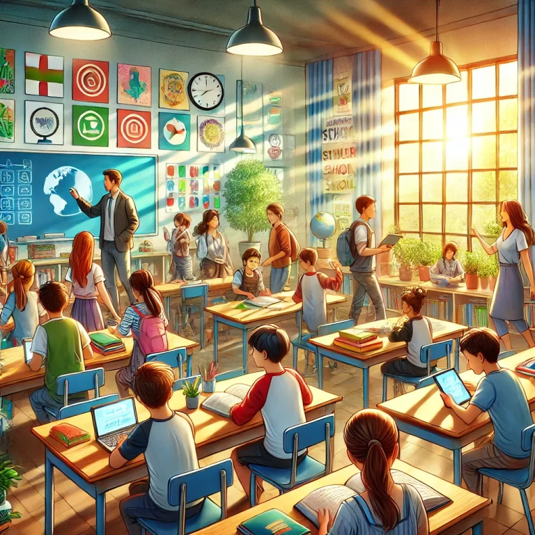 students in a lively and inclusive classroom