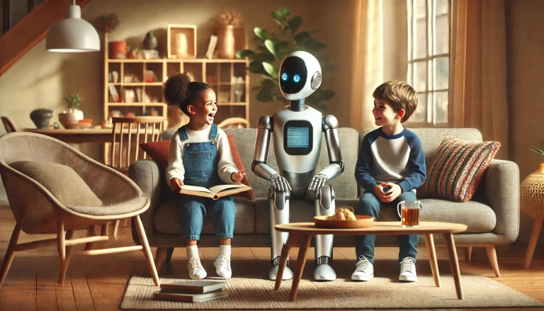 감성 지능 로봇은 교사 역할을 하며, 어린이의 기분에 따라 교육 방식을 조정할 수 있습니다