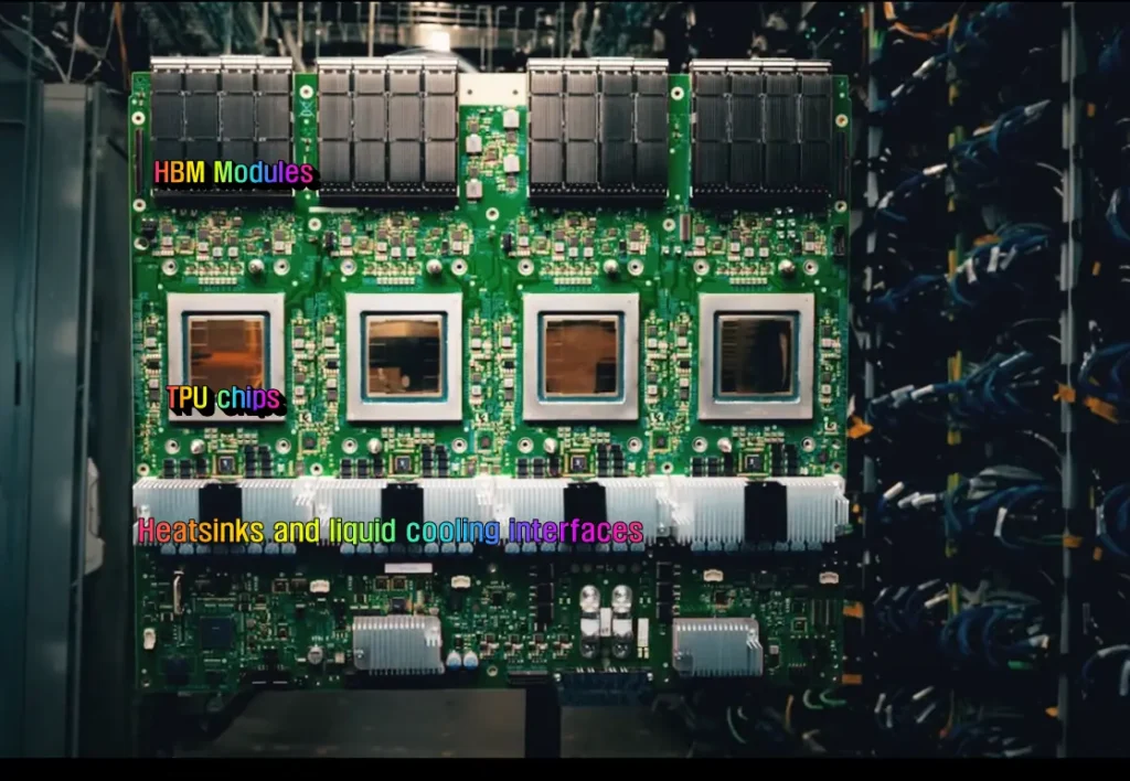 TPU v7(Ironwood)은 최고 성능의 AI 가속기로 초대형 추론에 최적화되어 있고, TPU v6(Trillium)에 비해 성능, 메모리, 효율성에서 큰 도약을 이루었다