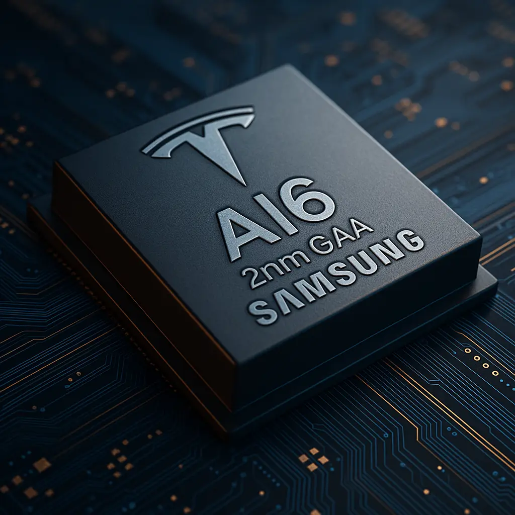 삼성의 2나노 GAA 공정으로 제작된 이 칩은 자율 제어, 센서 처리, 실시간 AI 연산을 위한 테슬라의 차세대 통합 플랫폼을 구현하며, 테슬라 삼성 파운드리 협력의 기술 정수를 상징합니다.