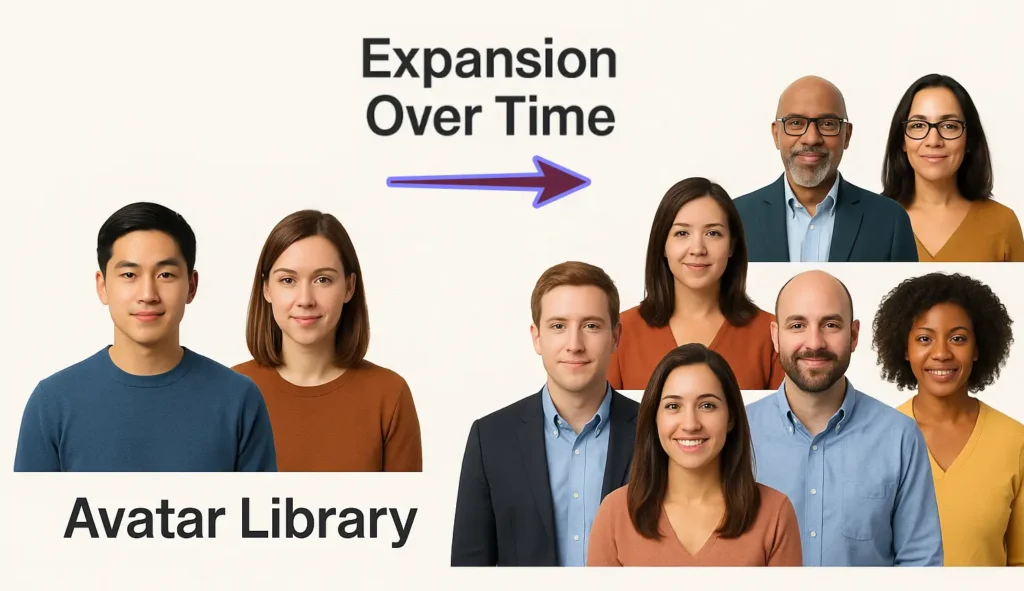 Expanding diverse avatar library in Google Vids AI Video Creation