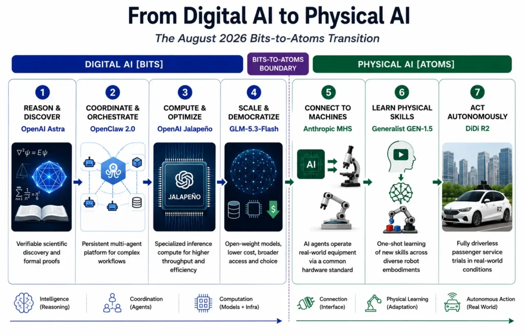 Figure 2. The intelligent-system progression across digital and physical domains.